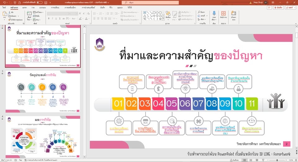 ตัวอย่างผลงานสไลด์จาก รับจ้างทำสไลด์.com